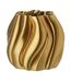 Vase Déco en Porcelaine Impression 3D 22cm Doré-1