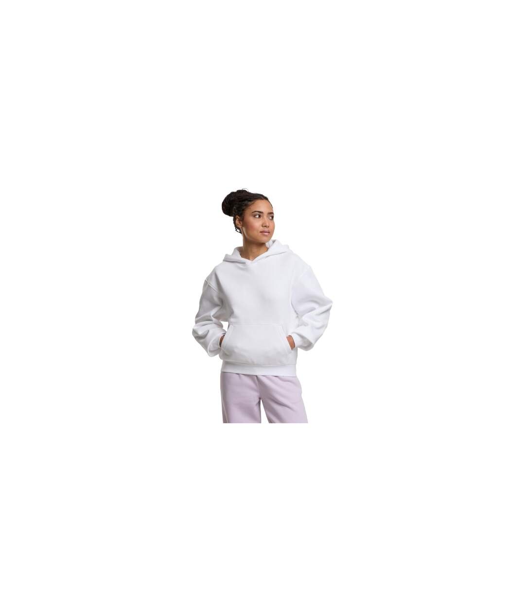 Sweat À Capuche Femme Blanc Build Your Brand-1
