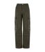 Womens/ladies Utility Twill Stretch Loose Cargo Trousers Black Olive Urban Classics-1