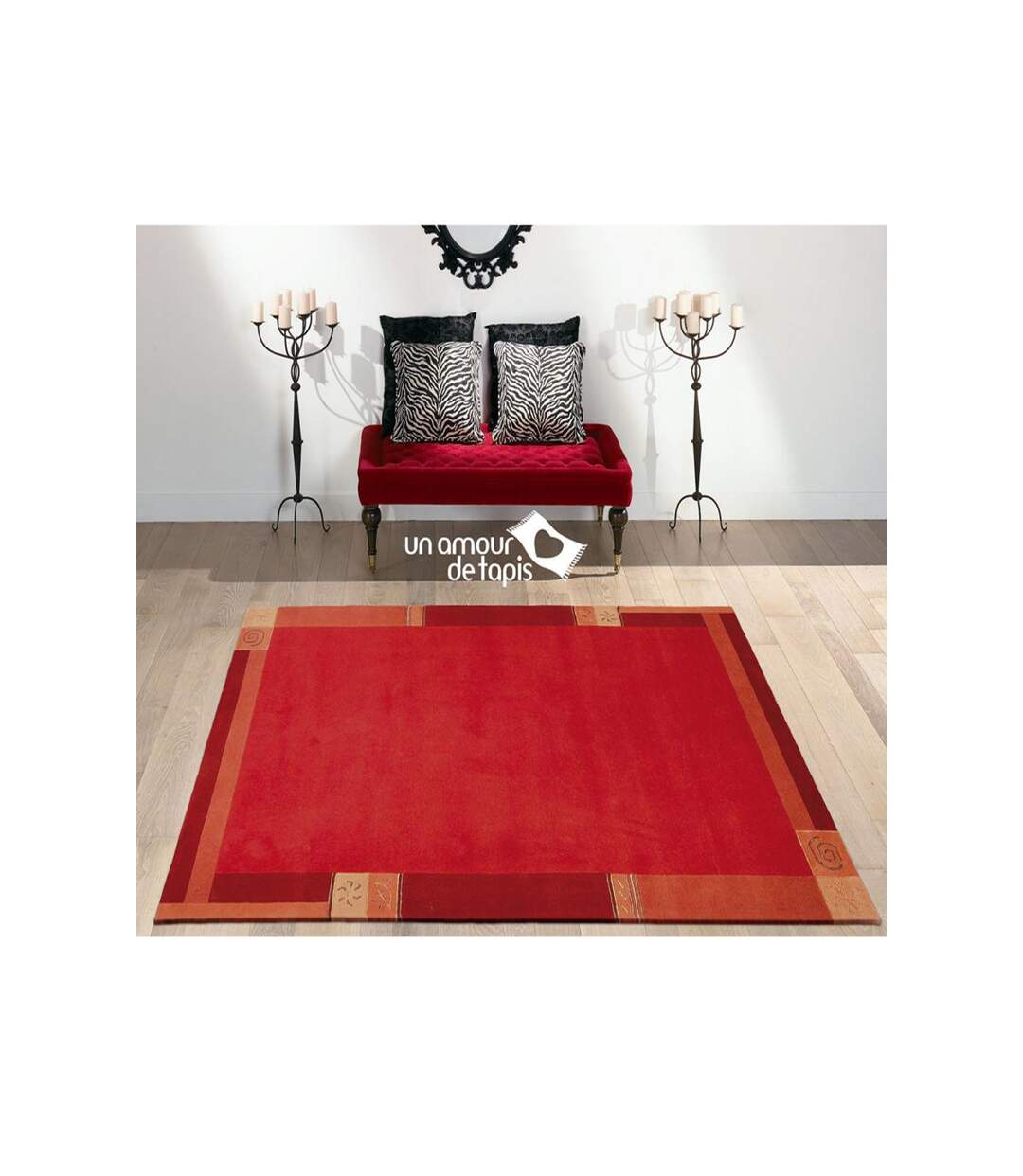 60x110 - Tapis salon BC ONDULA Rouge 60x110 Fait en Europe en polypropylène