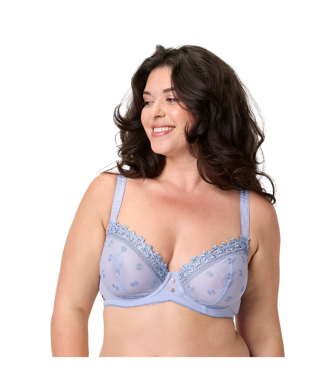 Soutien-gorge armatures grand maintien bleu Myosotis-2