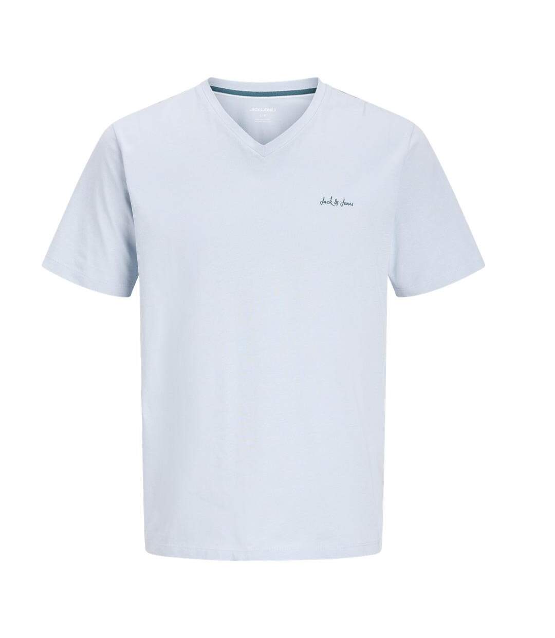 T-Shirt bleu clair homme jack & jones jjblaze-1