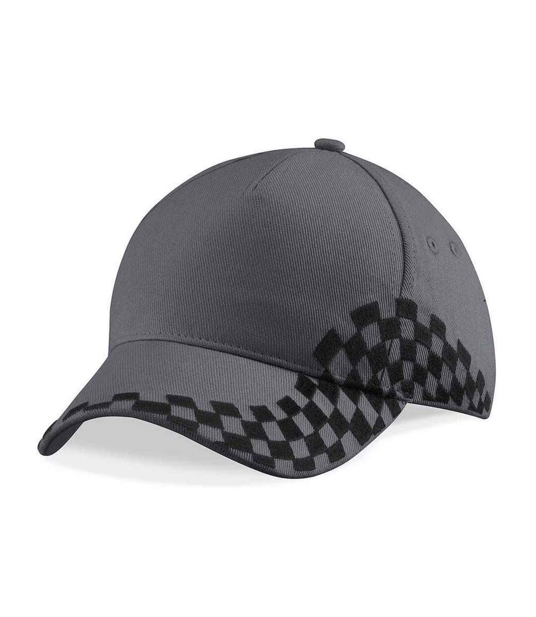 Casquette de baseball grand prix adulte gris foncé Beechfield-1