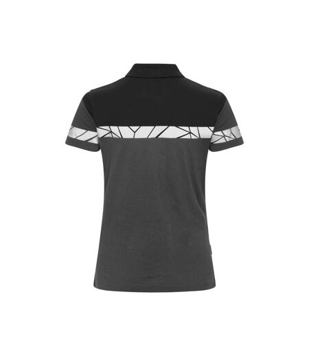 Womens/ladies Progression Pique Polo Shirt Grey Black Projob