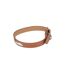 Collier Pour Chien en Cuir Plaque 50cm Cognac