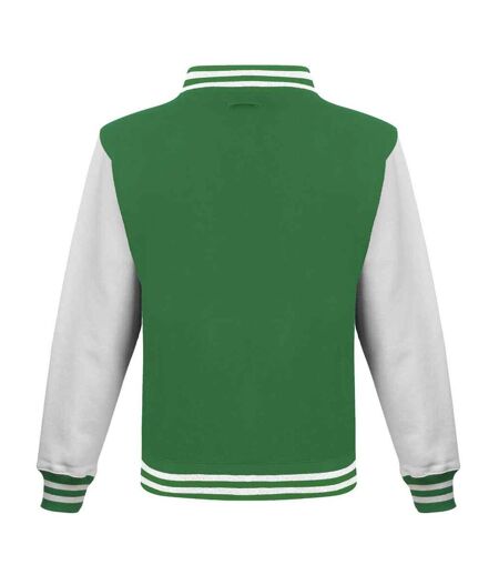 Blouson d´université adulte vert kelly / blanc Awdis