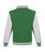 Blouson d´université adulte vert kelly / blanc Awdis-2