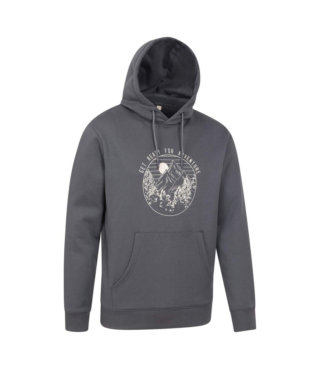 Mens Get Ready For Adventure Hoodie Charcoal Mountain Warehouse-4