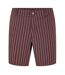 Mens Kane Fleece Striped Relaxed Fit Shorts Dark Brown Boss-2