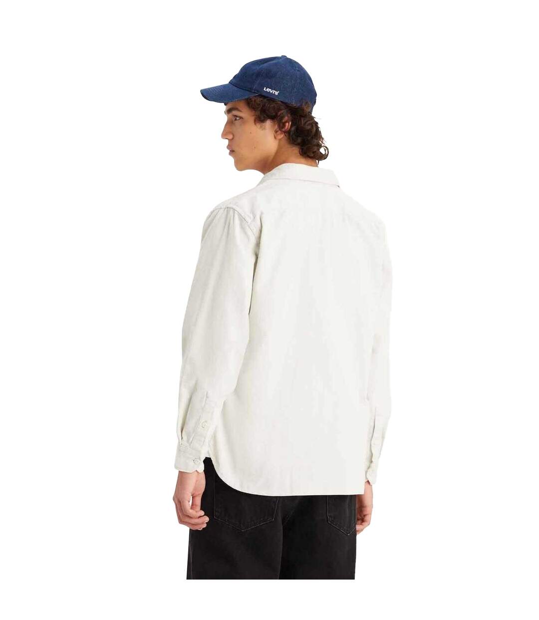 Mens Jackson Worker Corduroy Overshirt White Levis-2