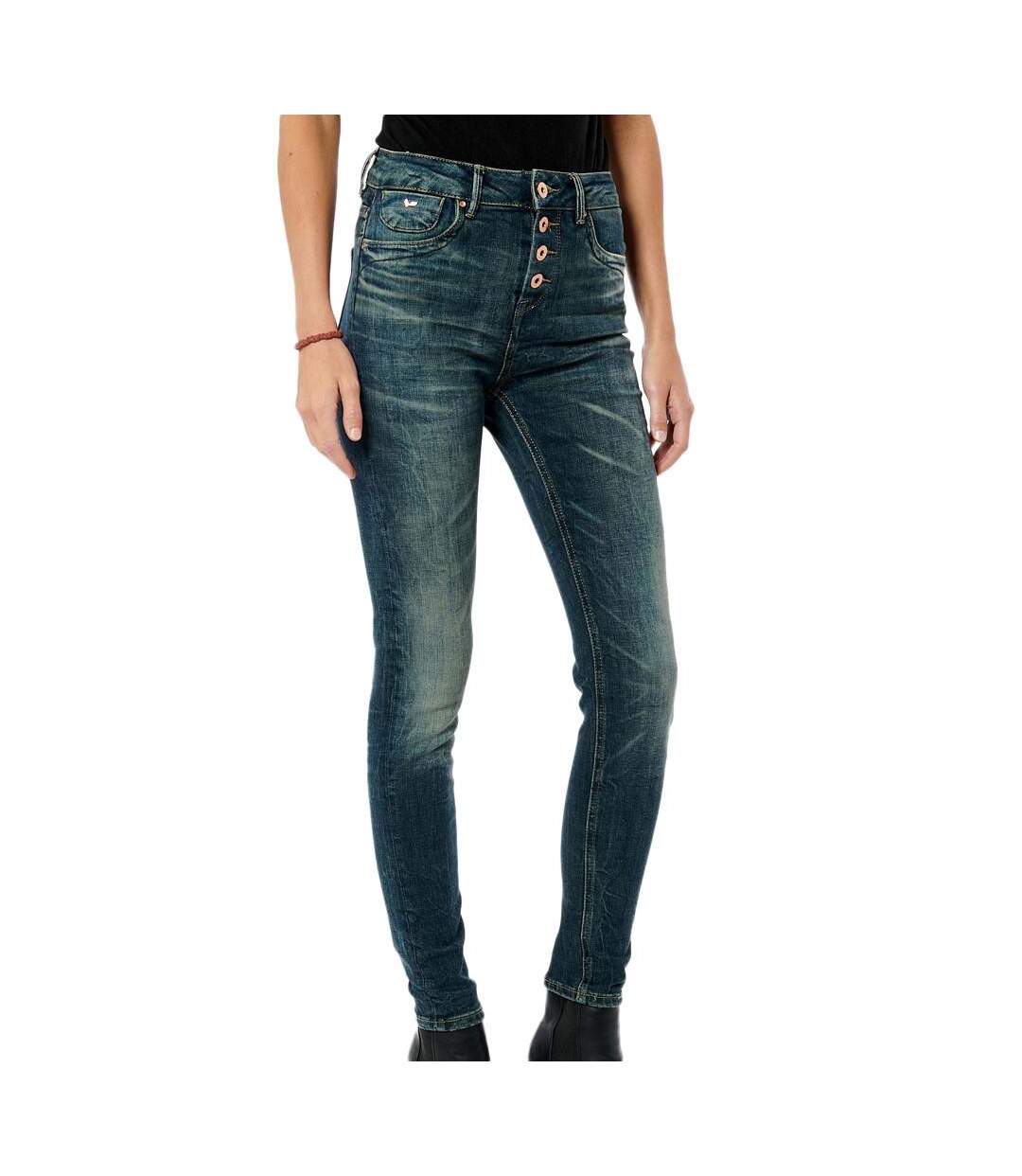 Jean slim bleu brut femme kaporal elekte-1