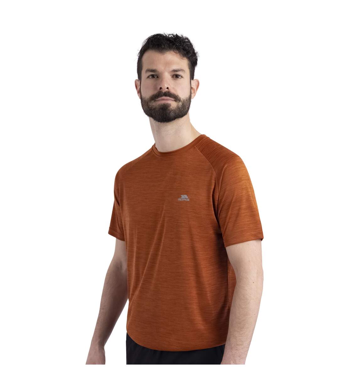 T-shirt Chiné Manches Courtes Leecana Homme Orange Foncé Chiné Trespass-4