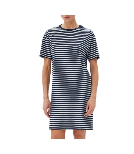 Chemise de nuit marine/blanche femme tommy hilfiger stripe