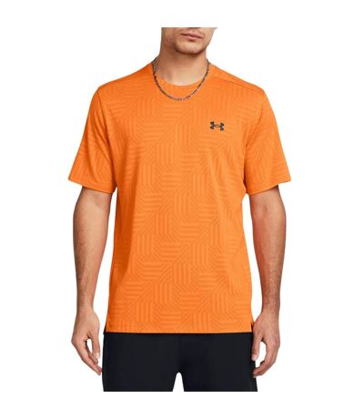 Mens Tech Geotessa Vent T-shirt Orange Under Armour