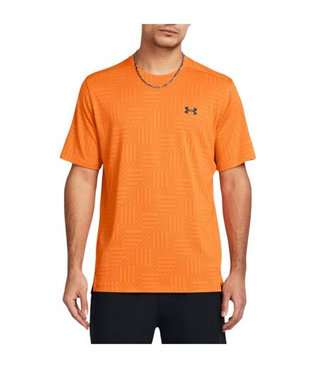 Mens Tech Geotessa Vent T-shirt Orange Under Armour