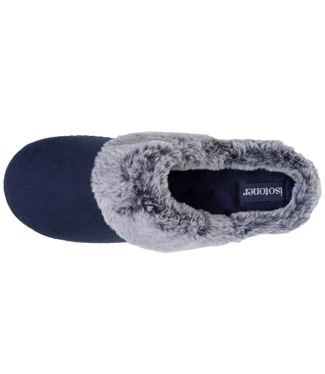 Isotoner Chaussons Mules femme semelle ergonomique confort, velours-3