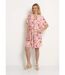 Robe courte col V liens à la taille-1