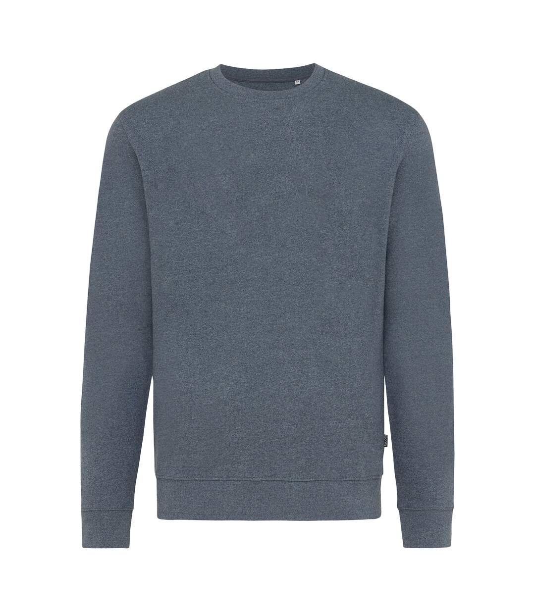 Unisex adult denali recycled cotton undyed sweatshirt heather navy Iqoniq-1