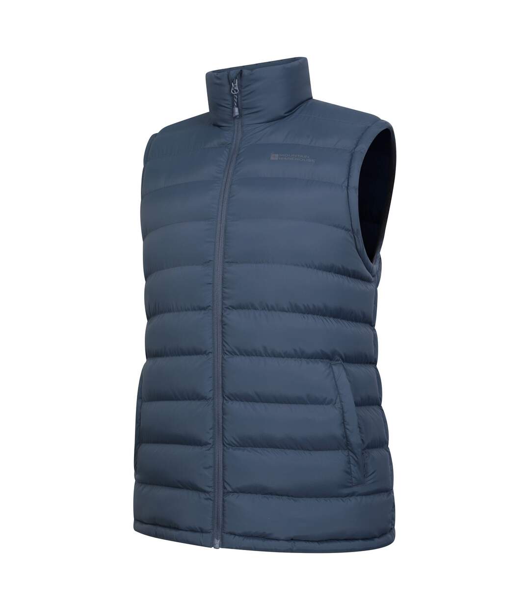 Mens seasons faux fur lined padded gilet navy Mountain Warehouse