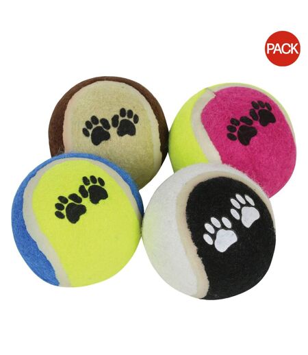 Regatta Dogs Tennis Balls (Pack of 4) (Multicolored) (One Size) - UTRG6521