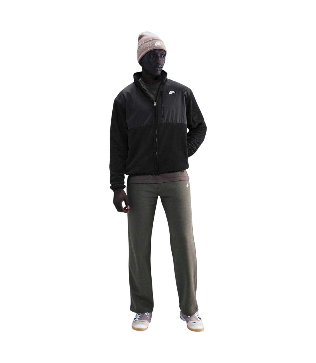 Veste Motif/style Blocs De Couleurs Homme Noir Blanc Nike-1