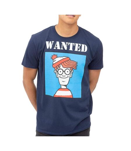 T-Shirt marine homme wheres wally wanted