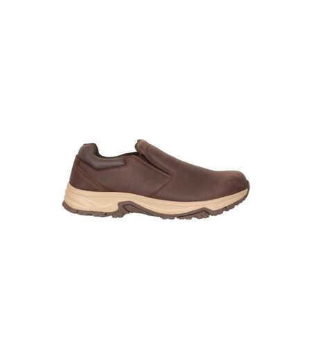 Mountain Warehouse Mens Rydal Leather Ortholite Shoes (Dark Brown) - UTMW2944