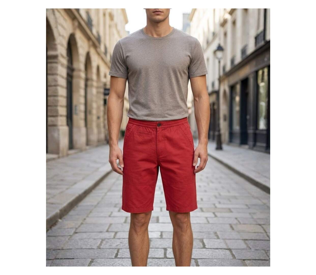 CHALLENGER IMPALA1 Bermuda à taille élastiquée en coton pour un confort absolu tout l'ét-5