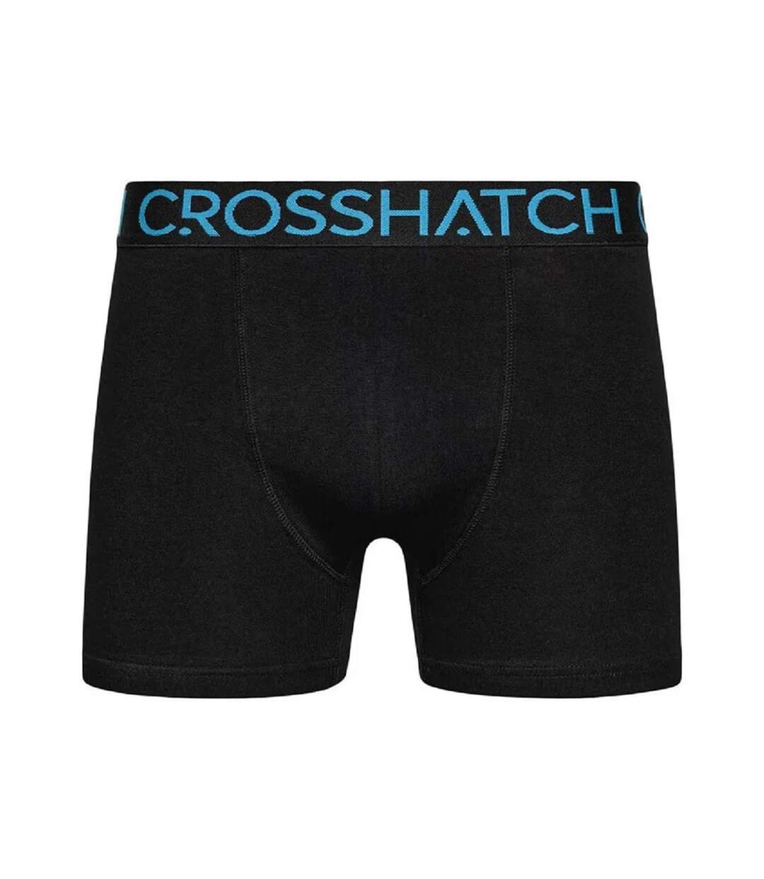 Pack Of 3  Mens Knightling Logo Boxer Briefs  Blue Black Crosshatch-2