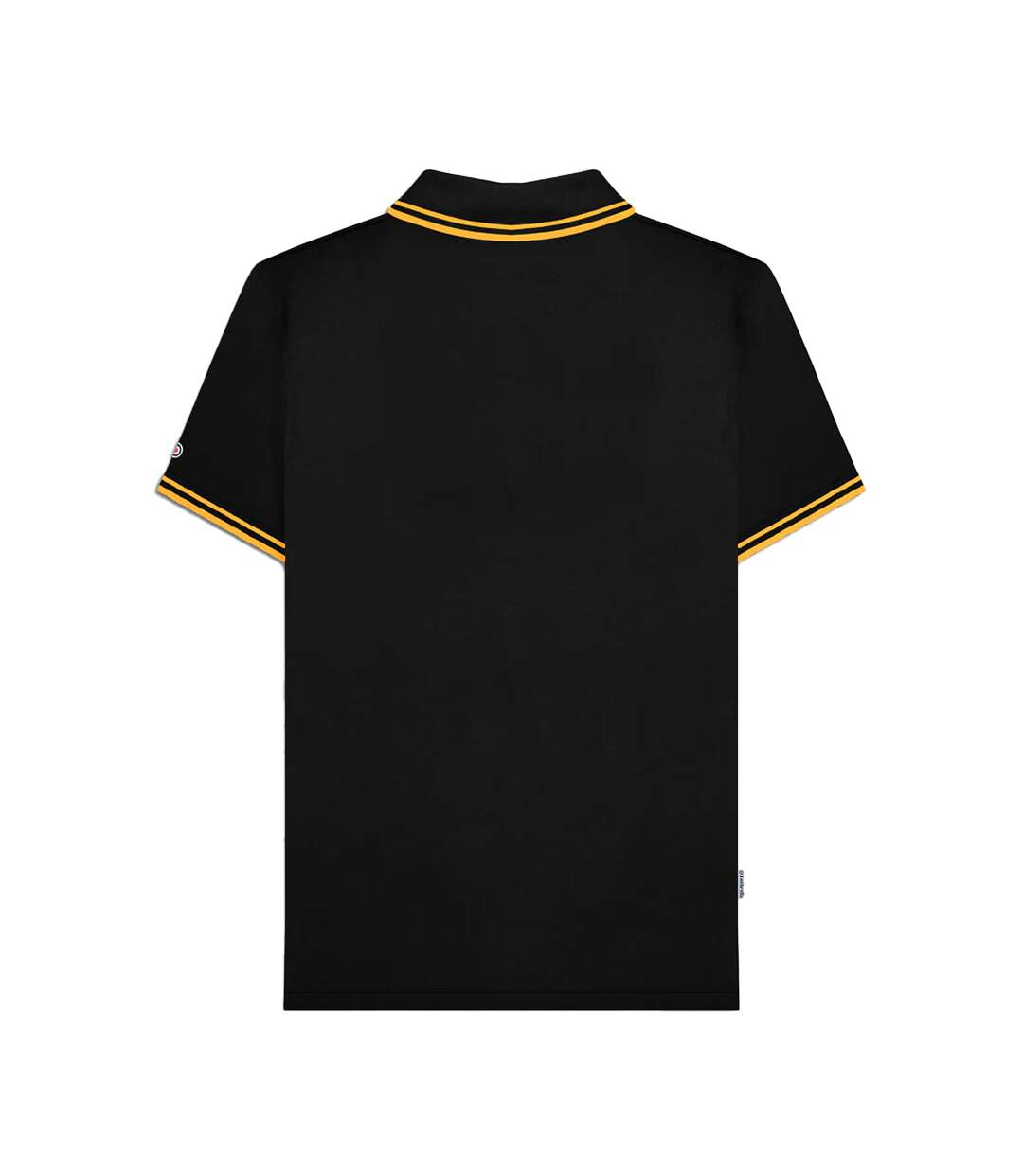 Mens Twin Tip Polo Shirt White Black Gold Lambretta-2