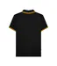 Mens Twin Tip Polo Shirt White Black Gold Lambretta-2