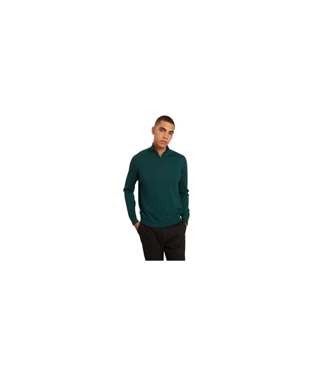 Mens Merino Wool Pullover Green Ted Baker-1