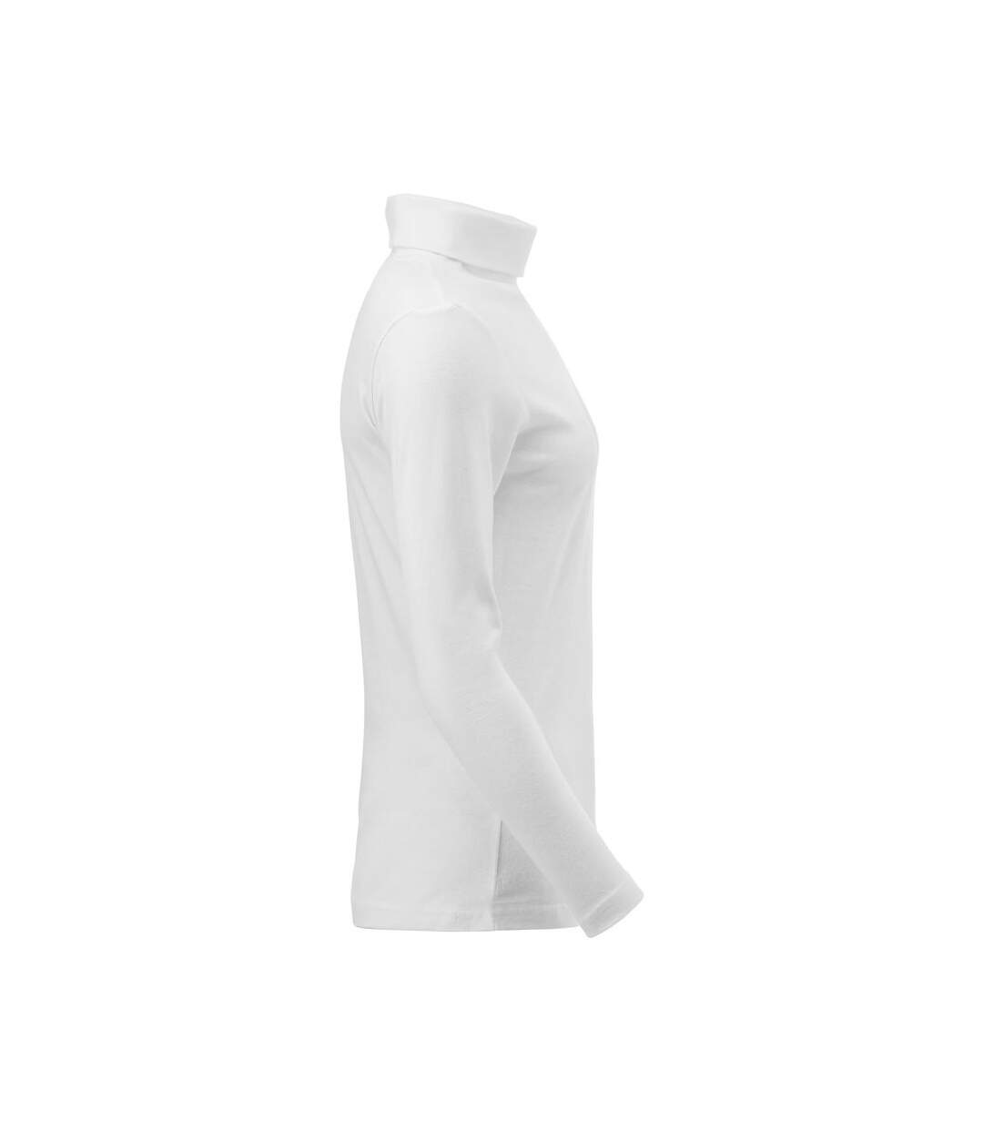 Womens/ladies Ezel Turtleneck White Clique-4