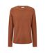 Mens Knitted Crew Neck Regular Sweatshirt Mocha Bisque Jack And Jones-1