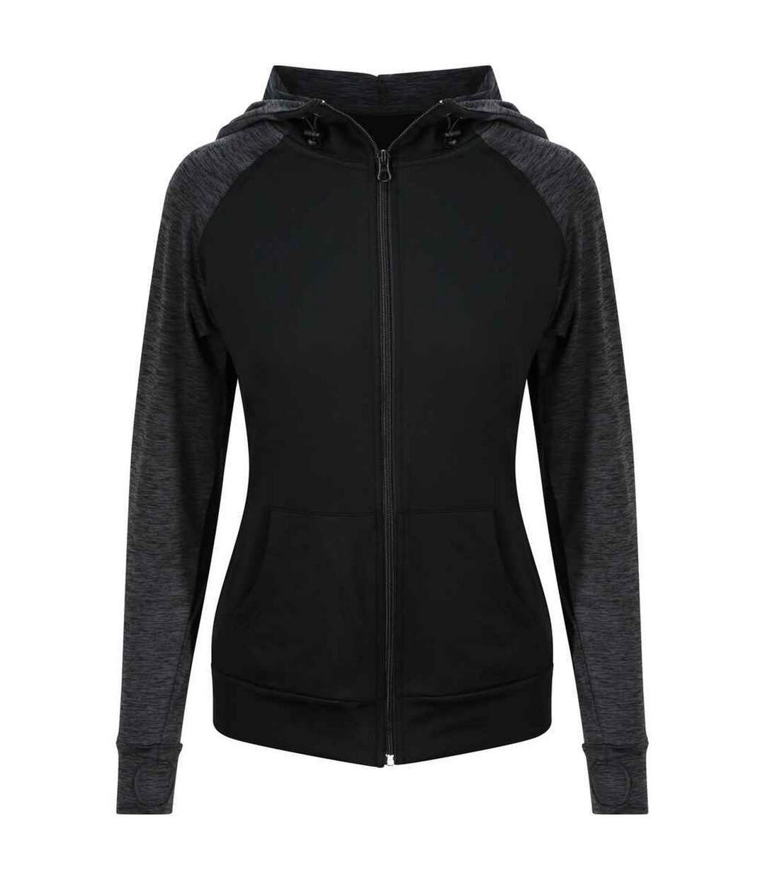 Veste à capuche zoodie femme noir / anthracite AWDis Cool