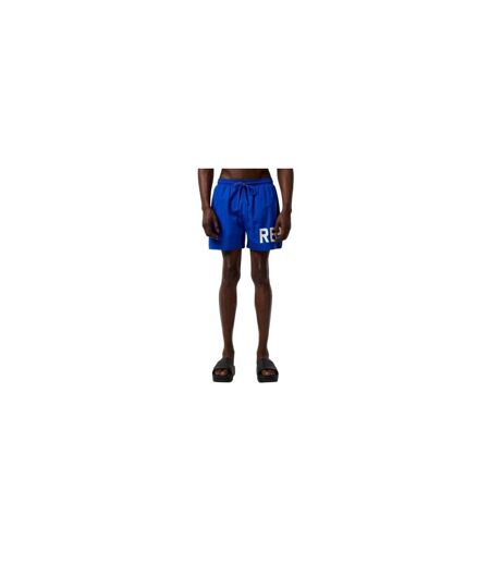 Mens Text Logo Polyester Swim Shorts Cobalt Blue Replay