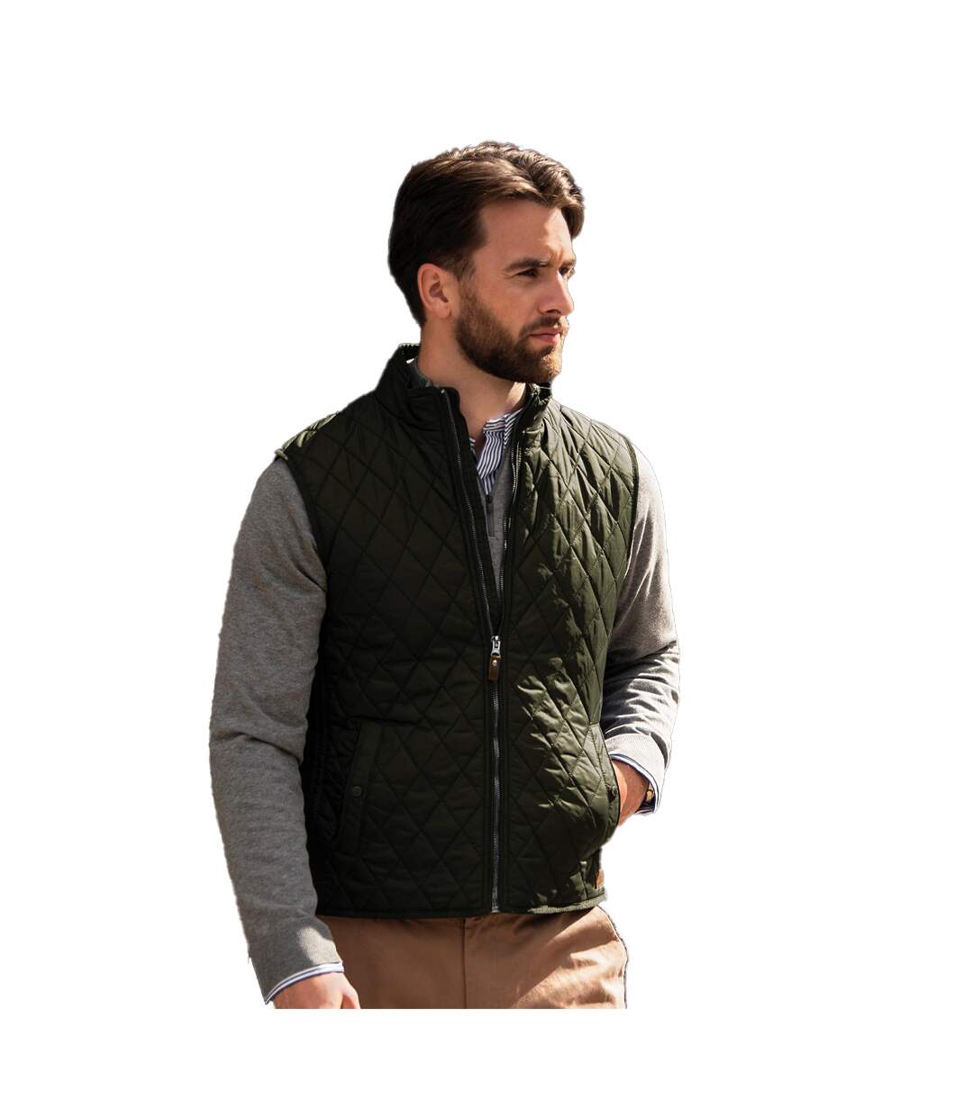 Mens Camden Quilted Gilet/bodywarmer Olive Nimbus-1