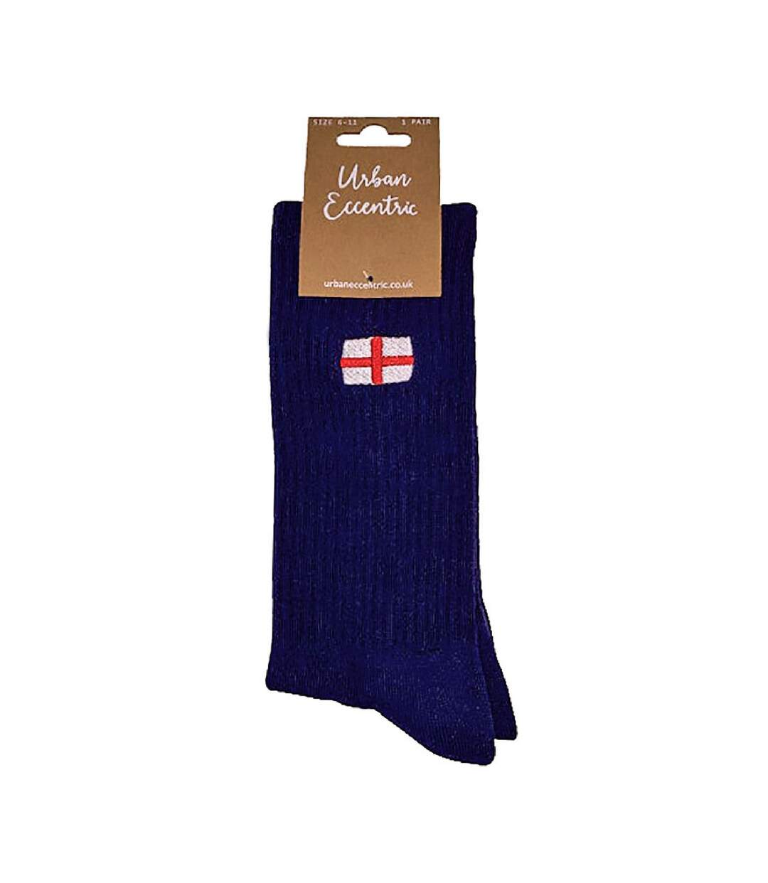 1 Pack Mens Novelty Cotton Rich St George England Flag Black Socks-2
