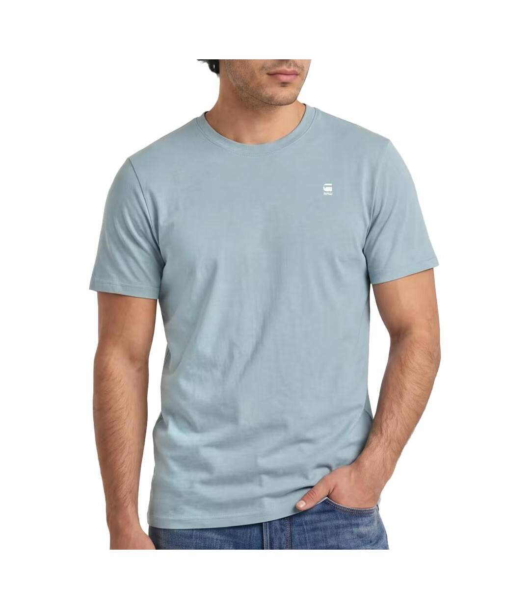 T-shirt bleu homme g-star raw d25949 dgr-1