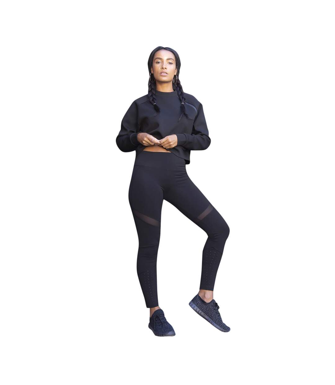 Tombo Leggings à empiècements pour femmes/femmes (Noir) - UTPC3441