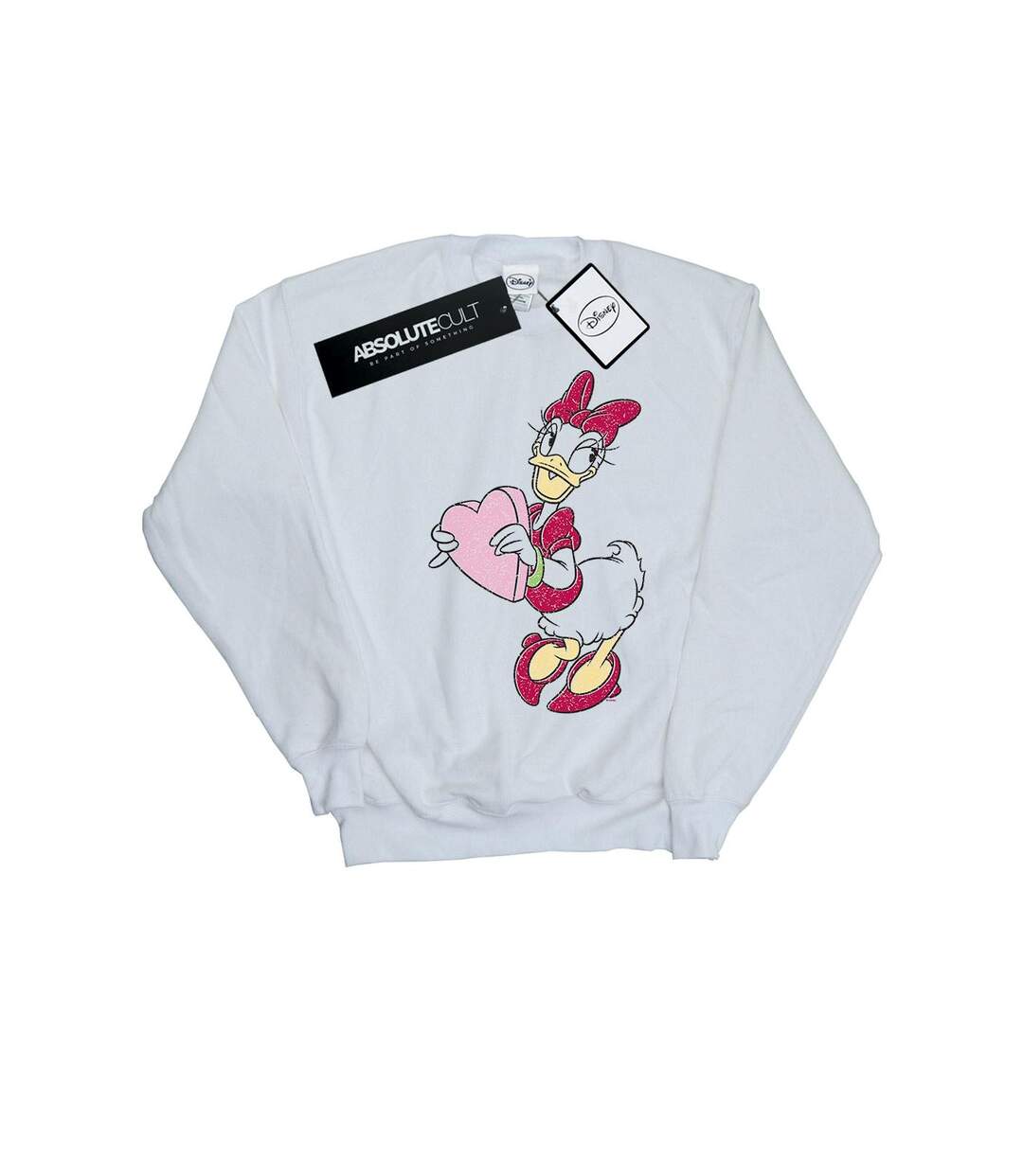 Disney Sweatshirt Daisy Duck Love Heart - Femmes/Ladies (Blanc) - UTBI27716-1