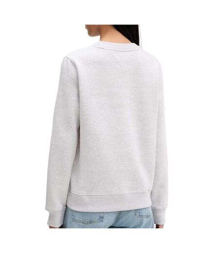 Sweat gris femme tommy hilfiger flag crew1