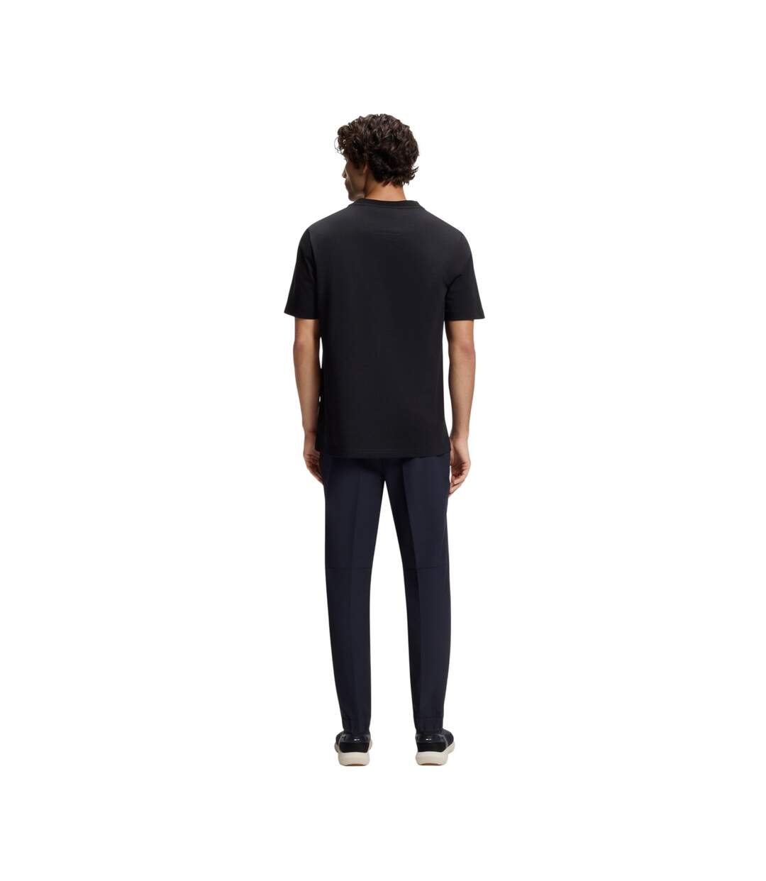 Mens Crew Neck Regular T-shirt Black Boss-3