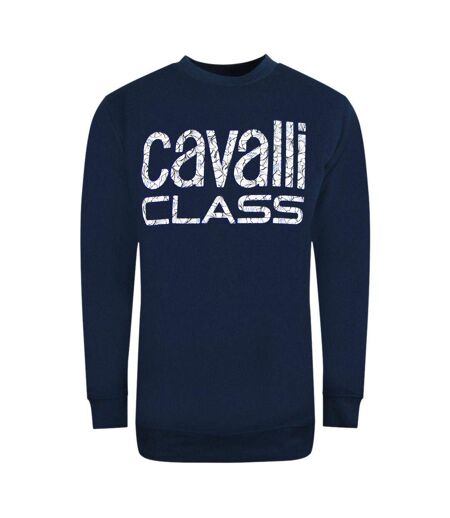 Unisex Adult Floral Sweatshirt Navy Blue Cavalli Class