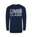 Unisex Adult Floral Sweatshirt Navy Blue Cavalli Class-1