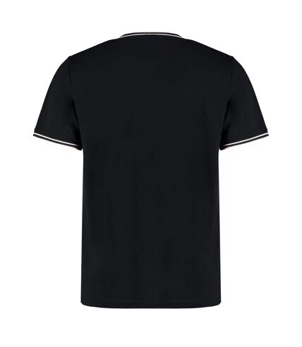 Kustom Kit Mens Tipped Fashion T-Shirt (Black/White/Gray) - UTBC5294