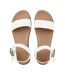Claquettes Motif/style Tissé Femme Blanc Miso-3