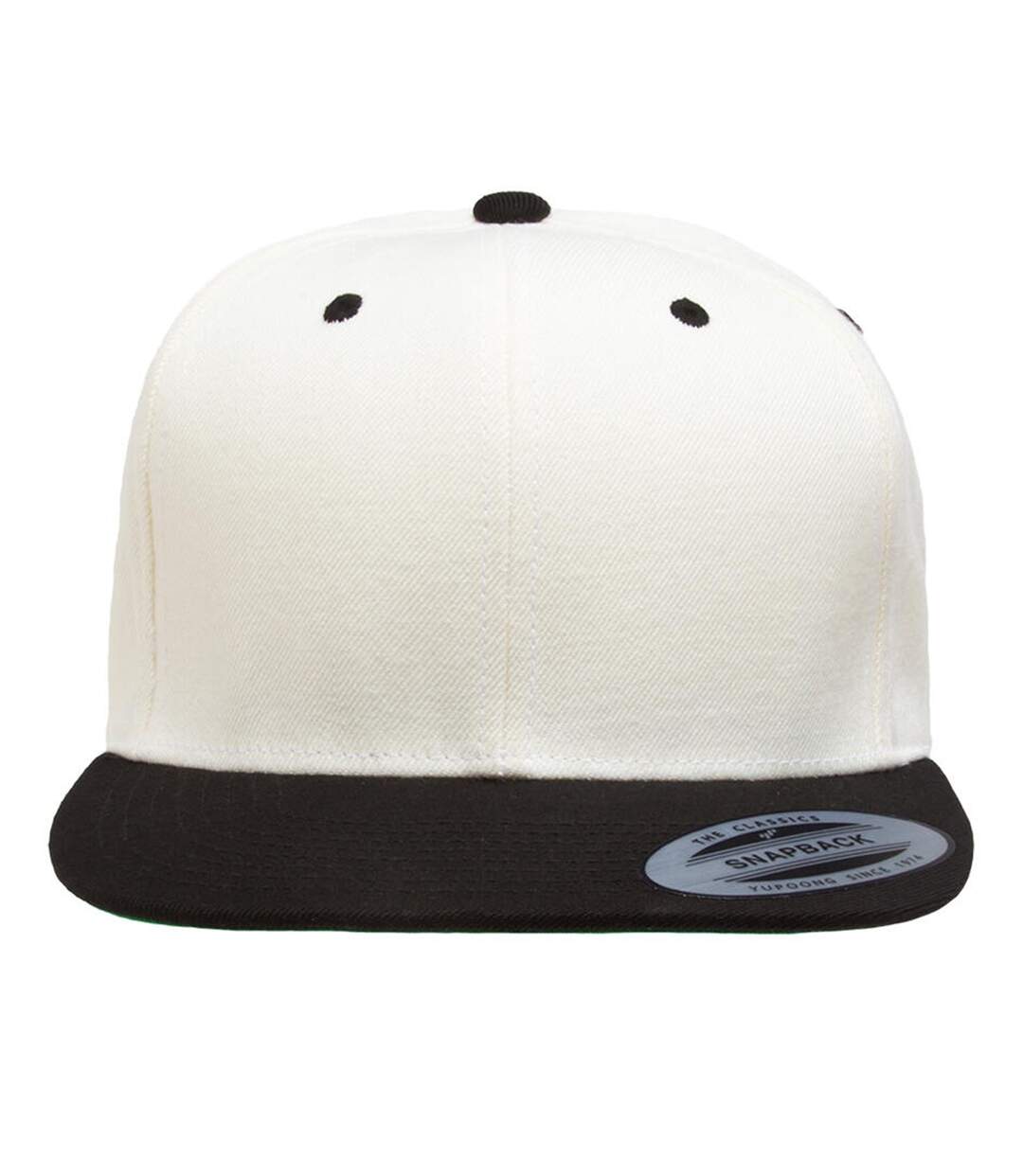 Casquette Ajustable Classic Beige Pâle Noir Yupoong-2