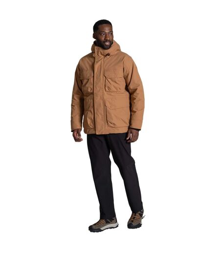 Veste Imperméable À Poches Et Capuche Ajustable National Trust Hamps Homme Marron Clair Craghoppers