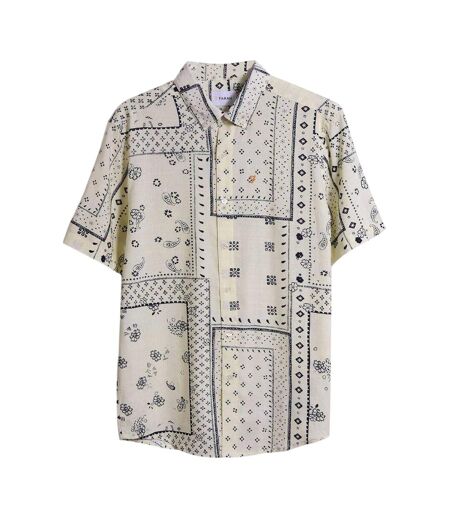 Chemise Manches Courtes Motif/style Imprimé Bandana Homme Écru Farah